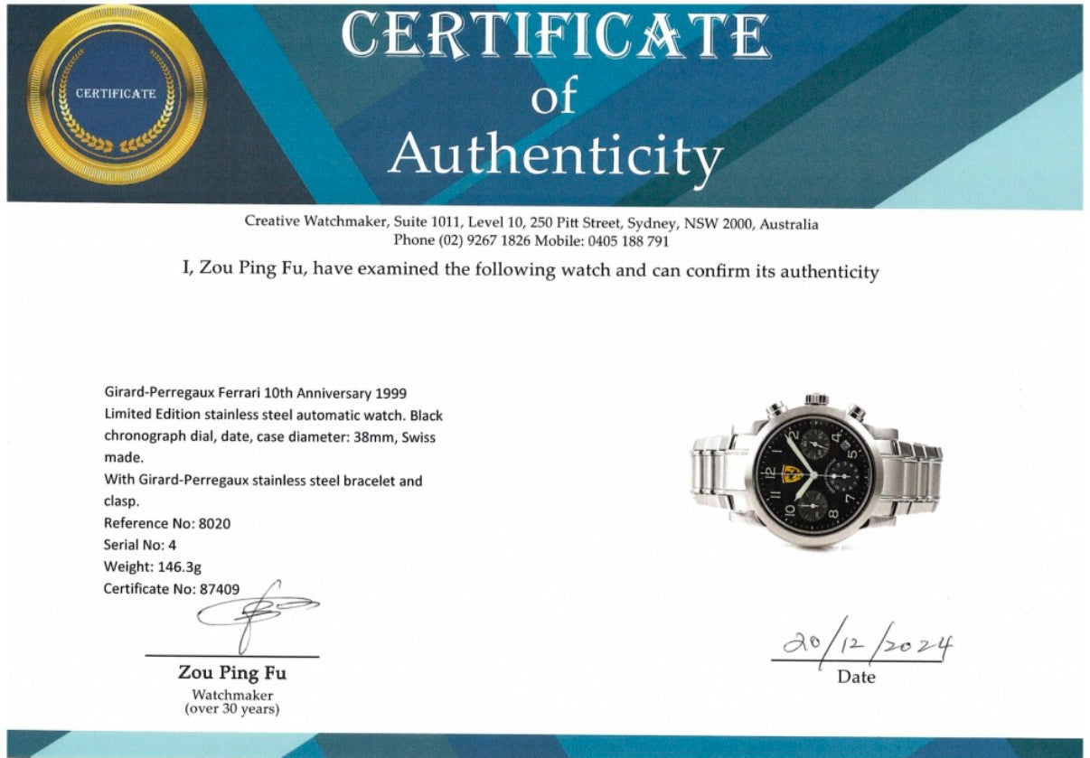 GIRARD-PERREGAUX FERRARI MENS Limited Edition WATCH