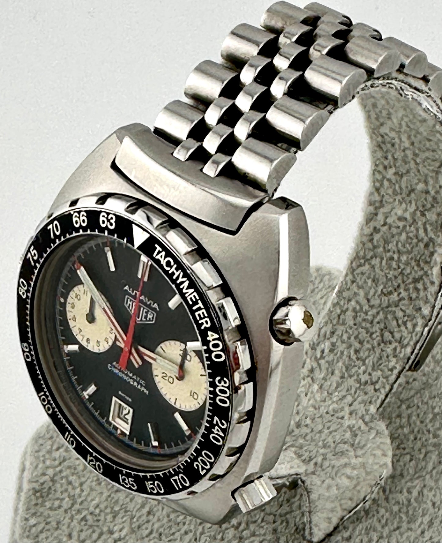 Vintage Heuer Autavia 11063V Mens Watch Reverse Panda