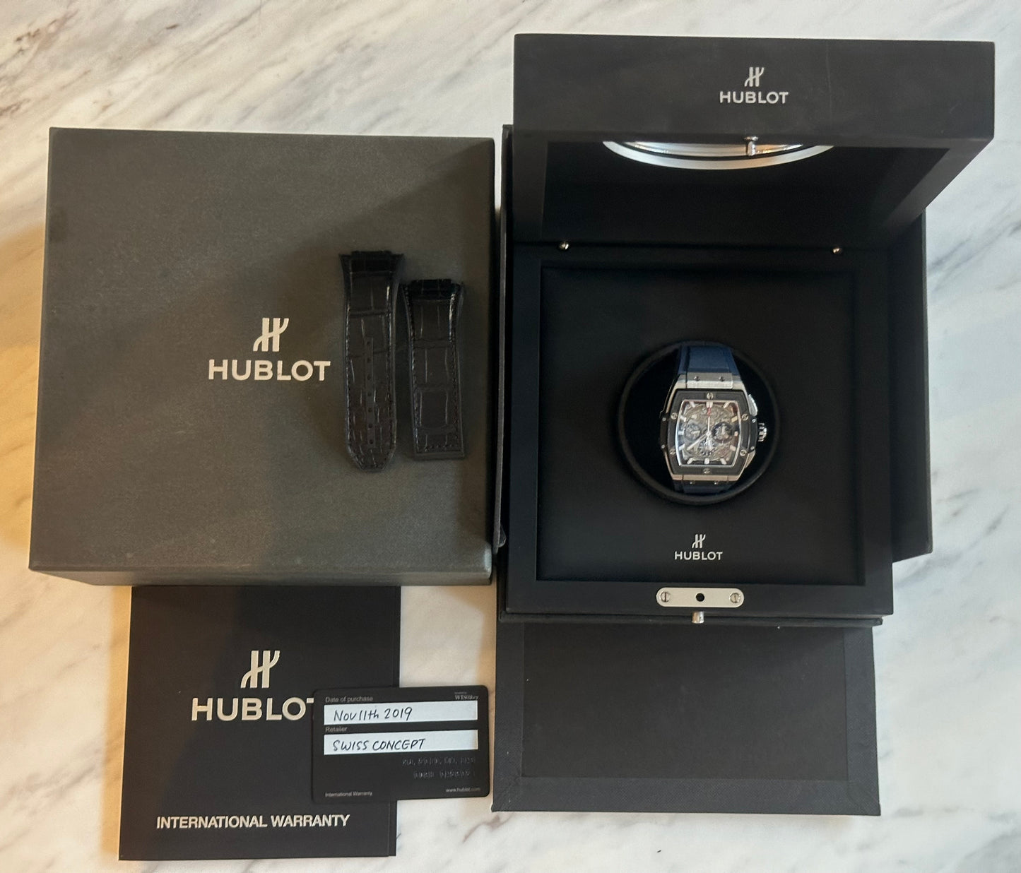 Hublot Spirit Of Big Bang Titanium Skeleton Mens Watch 641.NM.0173.LR