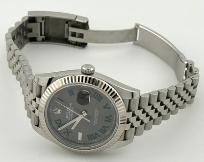 Rolex Wimbledon Datejust 41mm 2018 126334 Fluted Jubilee