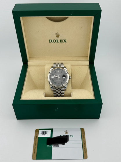 Rolex Wimbledon Datejust 41mm 2018 126334 Fluted Jubilee