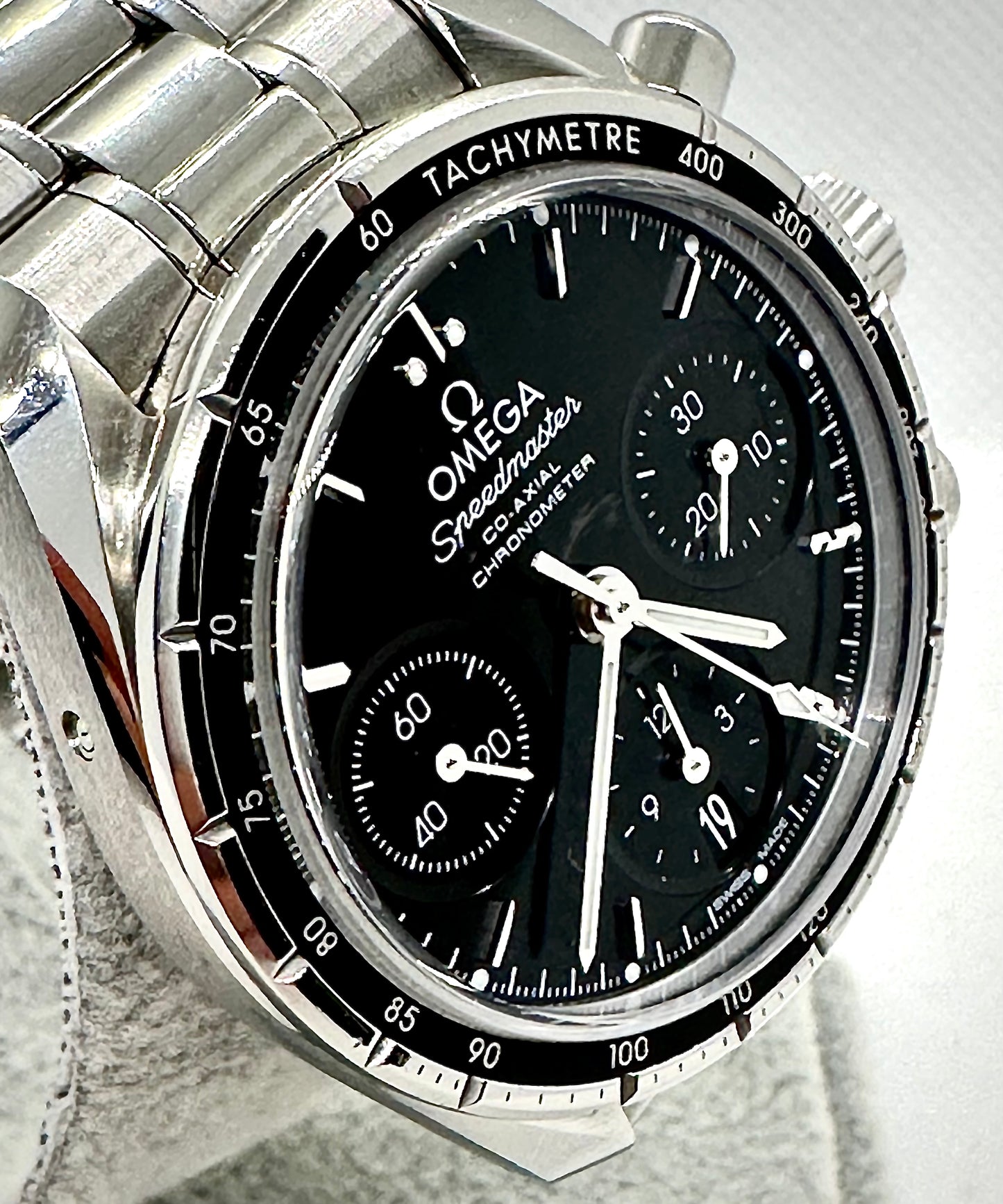 Omega Speedmaster 38 Co-Axial Chronograph Full Set Mens Watch